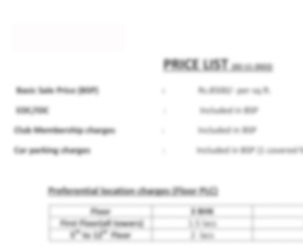 Hiranandani Krisala Nagpur Price List
